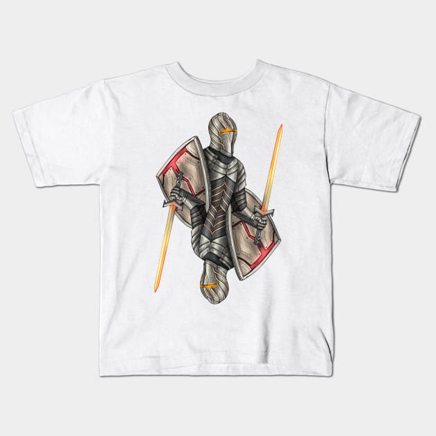 Futuristic knight Kids T-Shirt by TimeSkiff